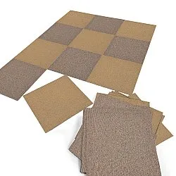 Teppichboden - Almeria Teppichfliesen 24 Stk. (beige)