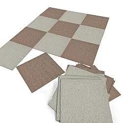 Moquette - Almeria Dalles textiles 24 unités (marron)