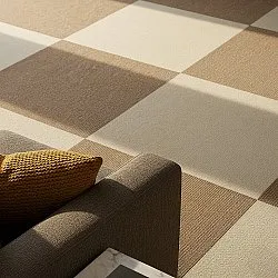 Teppichboden - Almeria Teppichfliesen 24 Stk. (creme)