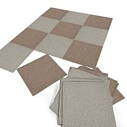 Teppichboden - Almeria Teppichfliesen 24 Stk. (grau)