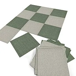 Moquette - Almeria Dalles textiles 24 unités (vert)