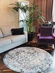 Rund Teppich - Denizli (blau)