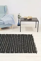 Flickenteppich - Nordal Design (schwarz - 100 % Leder)