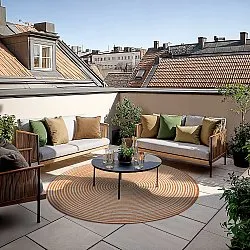 Rund Teppich - Ferragudo (orange)