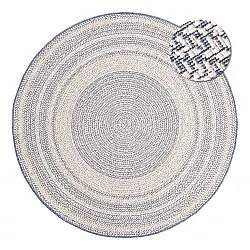 Rund Teppich - Indoor/Outdoor Angus (blau)