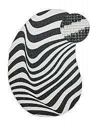 Teppich für innen und außen - utomhusmatta - Remina (schwarz/weiß)