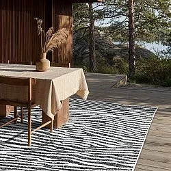 Teppich für innen und außen - utomhusmatta - Vaura (schwarz/weiß)