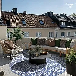 Rund Teppich - Brussels Ocean (blau)