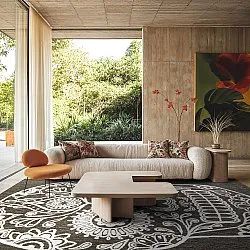 Teppich für innen und außen - Raylan (schwarz)