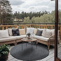 Rund Teppich - Ferragudo (anthrazit)