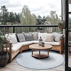 Rund Teppich - Ferragudo (blau)