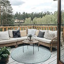 Rund Teppich - Ferragudo (grün)