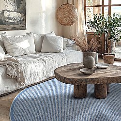 Rund Teppich - Tromsø (blau)