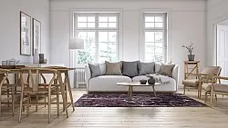 Wilton-Teppich - Vieste (schwarz/weiß)