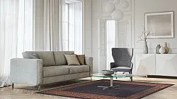 Wilton-Teppich - Kuba (schwarz/braun)