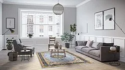 Wilton-Teppich - Lukla (blau)