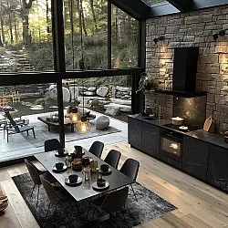 Wilton-Teppich - Lynton (schwarz)