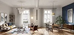 Wilton-Teppich - Feres (grau/beige/bunt)