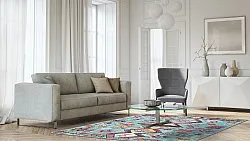 Wilton-Teppich - Misare (blau/bunt)