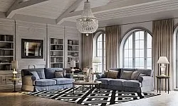 Wilton-Teppich - Florence Preston (schwarz)