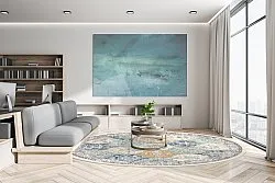 Rund Teppich - Bohemia (blau/multi)