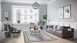 Wilton-Teppich - Amer (schwarz/weiß)