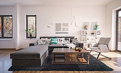 Tapis shaggy - Antuco (gris foncé)