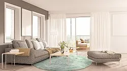 Runde Teppiche - Aranga Super Soft Fur (grün)