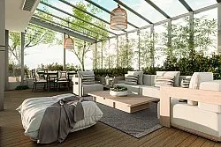 Teppich für innen und außen - Bennett (schwarz)