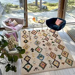 Hochflorteppiche - Siddel Natural Cotton Shaggy (beige/multi)