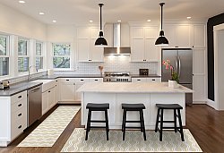 Tapis en plastique - Camden (beige/blanc)