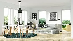 Tapis ronds - Cosy (vert foncé)