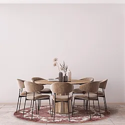 Rund Teppich - Taknis (rot)