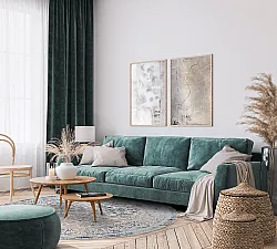 Rund Teppich - Denizli (blau)