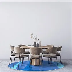 Rund Teppich - Asti (blau)