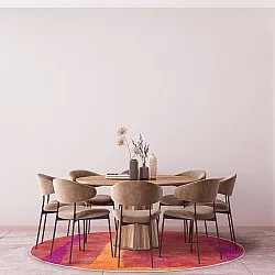 Tapis rond - Asti (rouge)