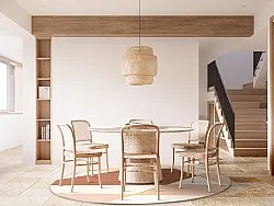 Runde Teppiche - Jade (beige/rosa)