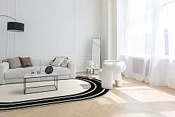 Ovaler Teppich - Josie (schwarz)