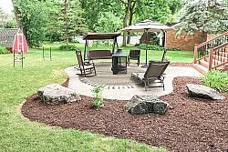 Tapis rond - Intérieur/Extérieur Athena (beige)