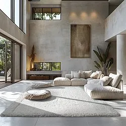 Hochflorteppiche - Ebba Natural Cotton Shaggy (offwhite)