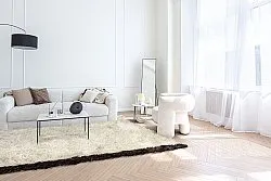 Wollteppich - Nova (weiß/schwarz)