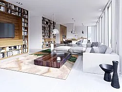 Wilton-Teppich - Padova (grün/weiß/orange)