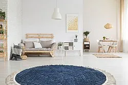 Runde Teppiche - Dallas (blau)