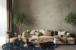 Rund Teppich - Remy (dunkelblau)