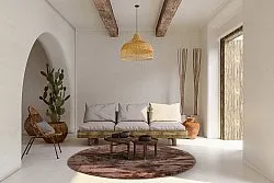 Runde Teppiche - Aranga Super Soft Fur (dunkelbraun)