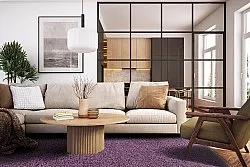 Tapis moelleux - Zoe (violet)