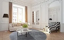 Rund Teppich - Artena (grau)