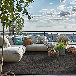 Teppich für innen und außen - Hayden (schwarz)