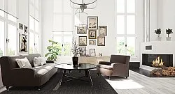 Teppich für innen und außen - Hayden (schwarz)