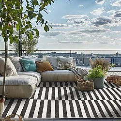 Teppich für innen und außen - Roscoe (schwarz)